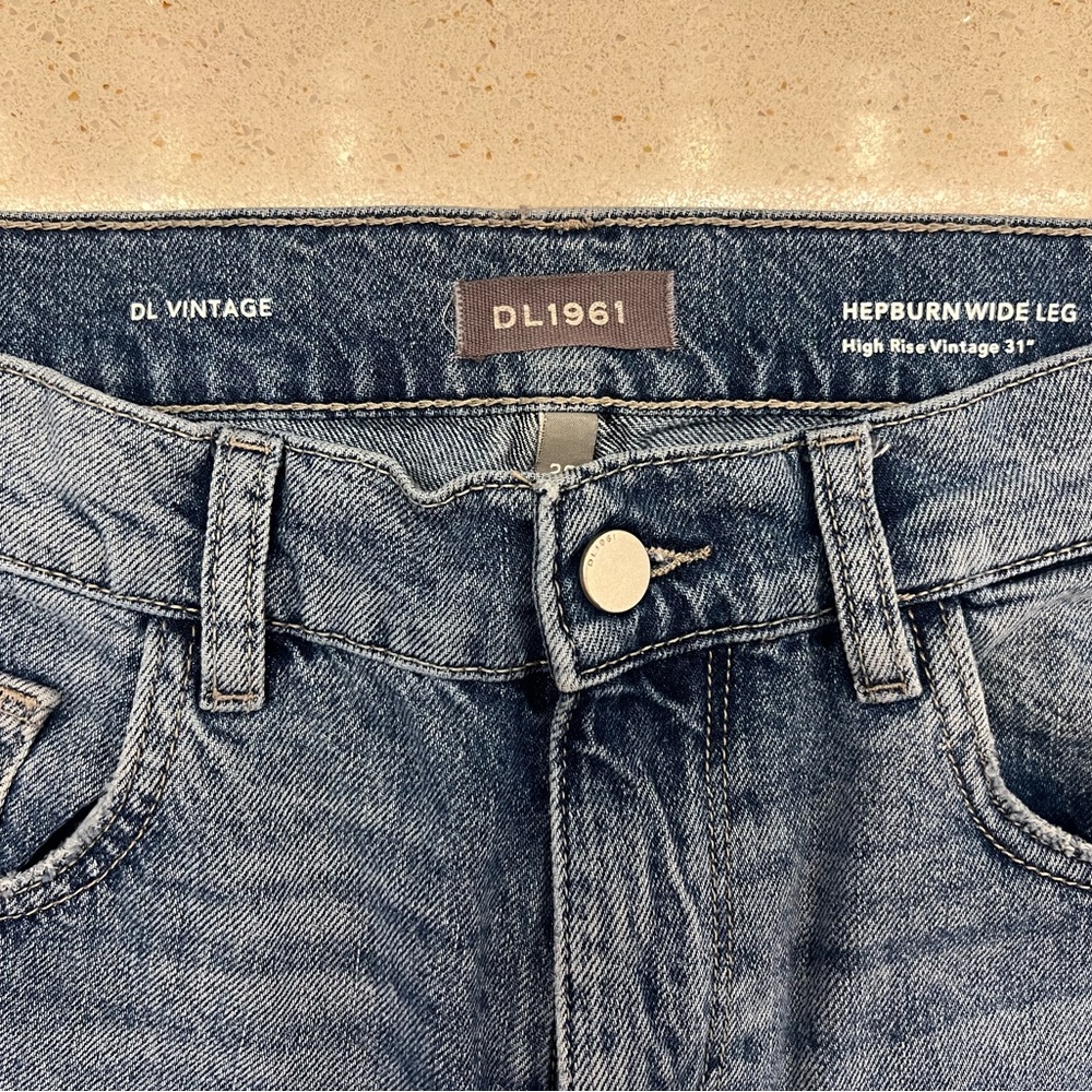 DL1961 Hepburn Wide Leg High Rise Vintage Jeans